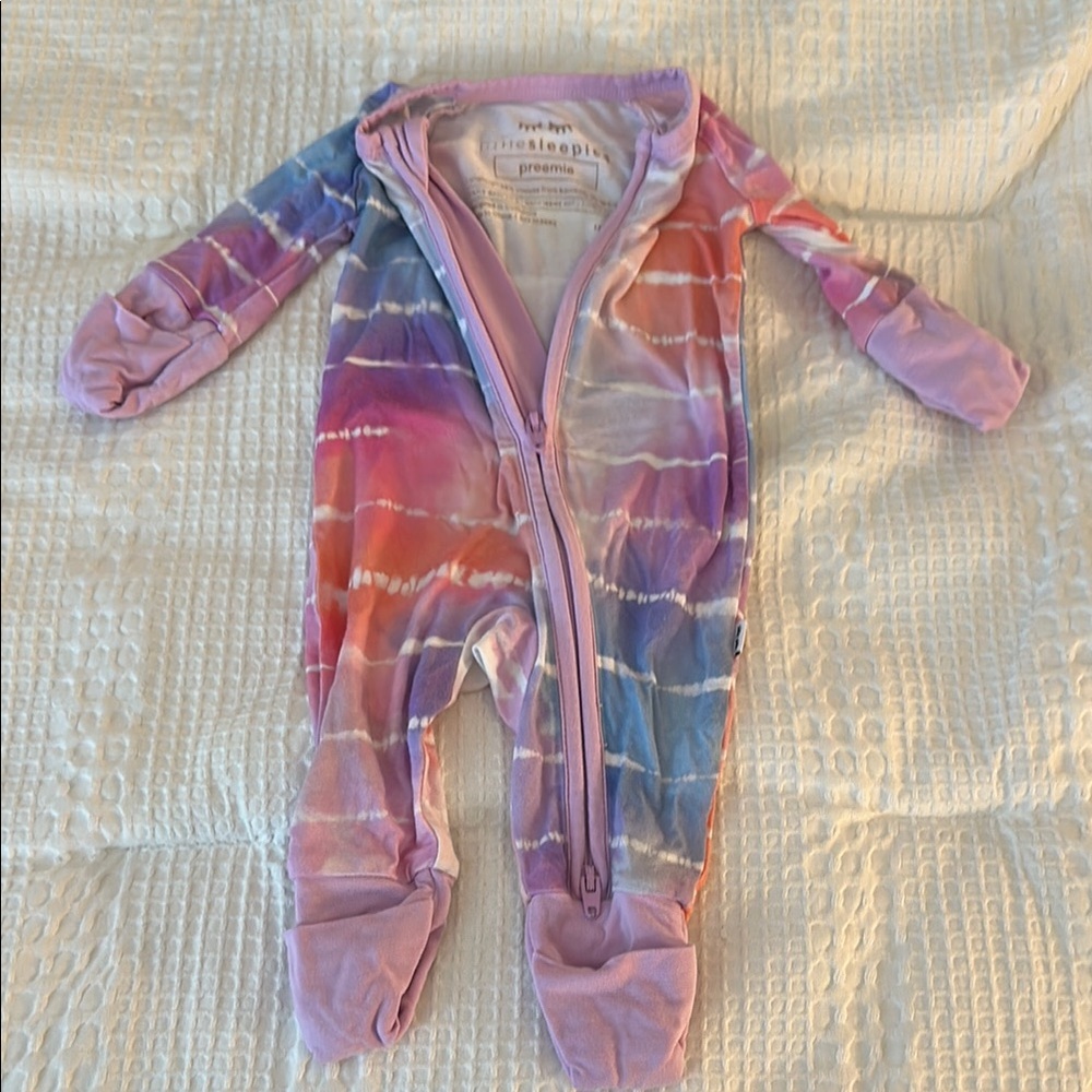 Little Sleepies Pink and Purple Footies One Piece